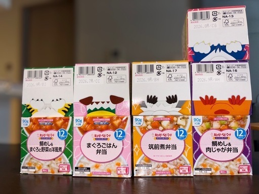 ベビーフード12ヶ月〜 キューピー、Pigeon、和光堂、グリコ
 非常食