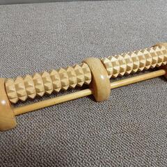 ローラー付き竹踏み　木製の画像