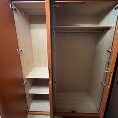 一部分引き取り可☆無料　洋服ダンス　クローゼット　ワードローブ　昭和家具　レトロ☆の画像