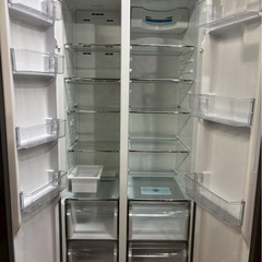 AQUA 冷蔵庫 449L AQR-SBS45H 2019年製 観音開きの画像