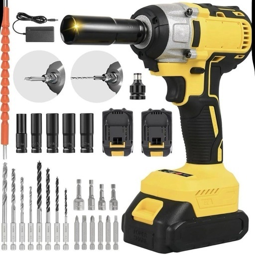 電動 インパクトレンチ インパクトドライバー 充電式 正逆転両用 1台3役