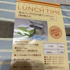 弁当箱　保冷バック付き　行楽ランチセット　大容量弁当箱の画像