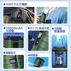 新品　扇風機 腰掛け　グレーの画像