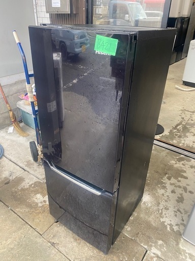 NO B421?福岡市内配送設置無料✨?HR-D15AB 冷蔵庫 パールブラック [150L /2ドア /右開きタイプ] 