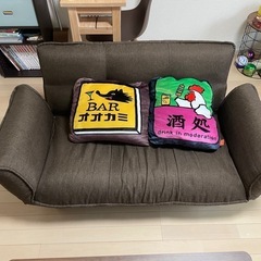2人がけコンパクトカウチソファの画像