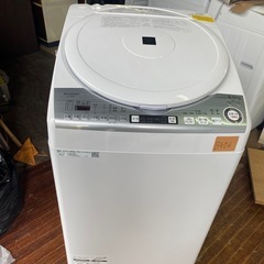 NO B406🌈福岡市内配送設置無料✨🌈ES-TX8D-W 縦型洗濯乾燥機 ホワイト系 [洗濯8.0kg /乾燥4.5kg /ヒーター乾燥(排気タイプ) /上開き]  2020年の画像