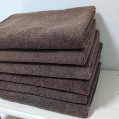 決まりました。バスタオル　6枚セット　ブラウン　サイズ 136×82cm　クリーニング済みの画像