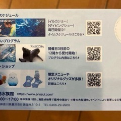江ノ島水族館チケット2枚の画像