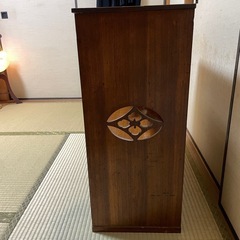 アンティーク　茶箪笥　飾り棚　ビンテージ家具　アンティーク昭和レトロ棚の画像