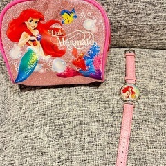 【決まりました】ディズニー アリエル ポーチ＆腕時計の画像