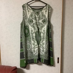 Gabrdine K.T ギャバジン　チュニック　グリーン　サイズ46の画像