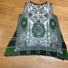 Gabrdine K.T ギャバジン　チュニック　グリーン　サイズ46の画像