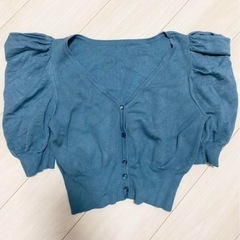前後2Way パワショルニットショートカーディ ガンの画像