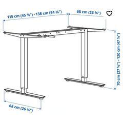IKEA 昇降式 デスク ホワイトの画像