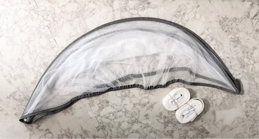 【美品・付属品完備】HZDMJベビーベッド グレー 折りたたみベビーベッド
