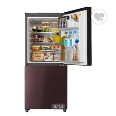冷蔵庫 ブラウン HR-G13B-BR [134L /2ドア /右開きタイプ] [冷凍室 46L]の画像