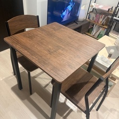 【一年使用・美品】RASIK ダイニングセット（テーブル＋チェア2脚）の画像