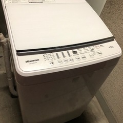 生活家電洗濯機　　HISENSE HWｰG45E4KW 4.5KG 2016年製の画像