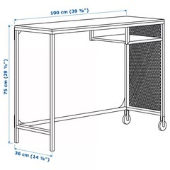 【即購入OK・人気のIKEAデスク】 FJÄLLBO（フィエルボ）ラップトップテーブル ブラック 100x36cmの画像