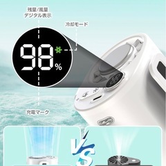 新品❤️腰掛けベルトファン ハンディファン 冷却プレート 携帯扇風機 充電式 ハンデの画像