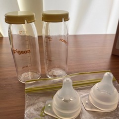 電動搾乳機と哺乳瓶2本セットの画像