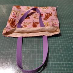 ハンドメイド　トイプードル　ミニぺったんこバックの画像