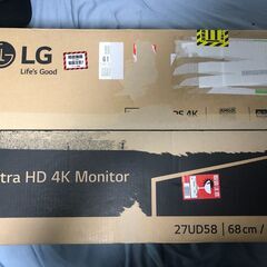LG 27UD58 4K モニター　（作動確認済です）の画像