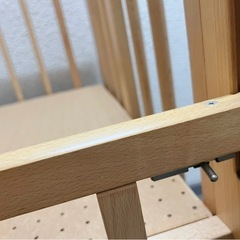 石崎家具　ワンタッチ　
木製ベビーベッド  ハイタイプの画像
