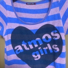 ※非対面OK※【レア物】atmos girls半袖TシャツアトモスガールズXSピンクボーダーの画像