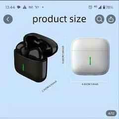 ワイヤレスイヤフォン ブラック appleのアレにクリソツwの画像