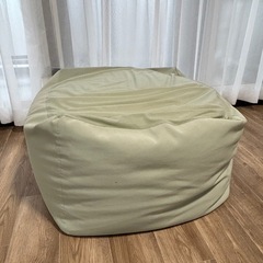【中古品】無印良品　体にフィットするソファ　セット(本体とカバー)　よもぎ②の画像