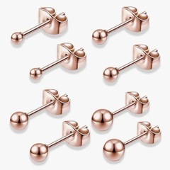 新品⭐︎ステンレスポストピアス ゴールド・ピンクゴールド(5,4,3,2mm)の画像
