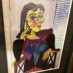 ピカソ　アートポスター　ドラ マールの肖像画　ドラマール　ピカソ美術館　額装品の画像