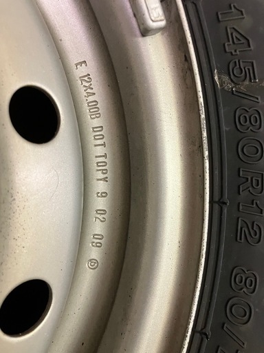 ブリヂストン　145/80R12  タイヤ、ホイールセット