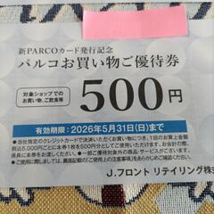 パルコお買い物ご優待券2枚の画像