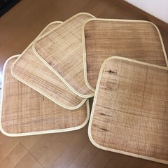 夏 座布団 和風座布団 5枚セット 天然籐の画像