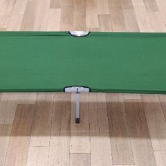 折りたたみベッド コット キャンプ 緑 ベンチ