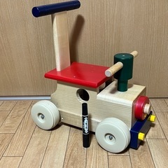かわいい🩷　木製　手押し車(汽車ぽっぽ)の画像