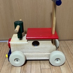 かわいい🩷　木製　手押し車(汽車ぽっぽ)の画像
