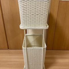 ランドリーバスケット　2段の画像
