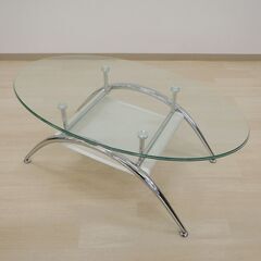 ガラステーブル（ロータイプ）【小金井市民限定】（小金井市再生家具）品番：08-02-13 ※新規優先の画像