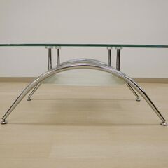 ガラステーブル（ロータイプ）【小金井市民限定】（小金井市再生家具）品番：08-02-13 ※新規優先の画像