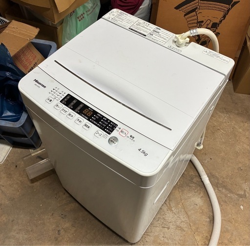 ⑨【2023年】ハイセンス 全自動電気洗濯機 4.5kg HW-K45E