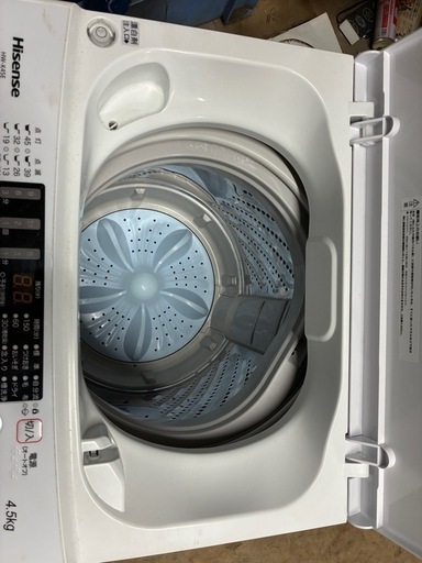⑨【2023年】ハイセンス 全自動電気洗濯機 4.5kg HW-K45E