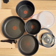 【使用感・キズ擦れあり】ガス・IH両方対応T-fal ９点セットの画像