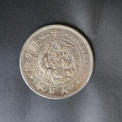 一円銀貨　明治11年の画像