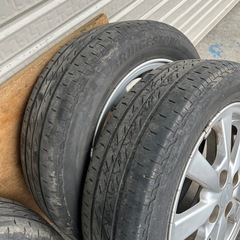 【お盆SALE】値下げ！！【アルミ】ダイハツ純正 14インチ 155/65R14 タイヤセット ブリヂストンの画像