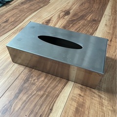 IKEA ティッシュケース　ティッシュボックス　鉄　シルバー　アイアンラックの画像