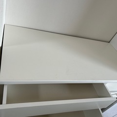 組立不要 隠せる脱衣カゴ付きサニタリーチェスト カゴ1個・引き出し 幅90奥行42cmの画像