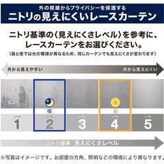 ニトリ　カーテン＋レースカーテン＋タッセルセットの画像